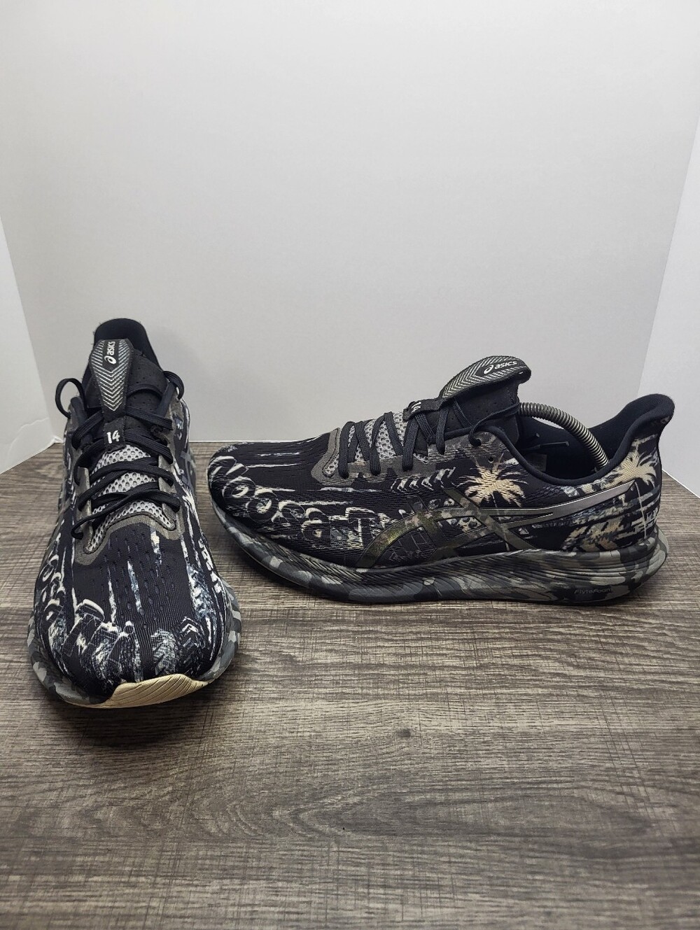 Asics Noosa Tri 14 Tropical Black Pure Silver Running Shoes Sneakers Mens 11.5